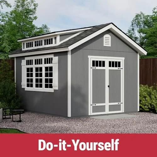 handy home products windemere 10×12 do it yourself wooden storage shed with floor, beige handy home products windemere 10×12 do it yourself wooden storage shed with floor, beige