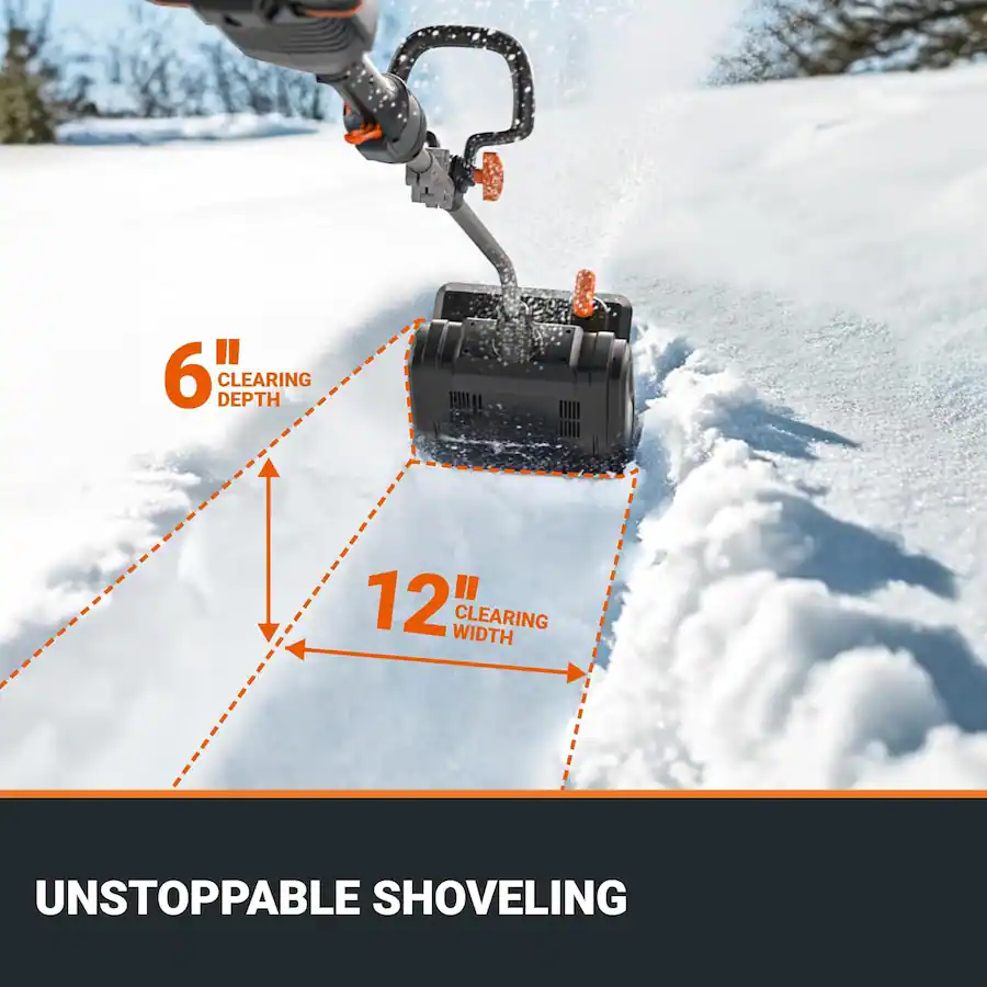 worx nitro 40v cordless snow thrower, 12 inch electric snow shovel with dual 4.0ah batteries & charger (black) worx nitro 40v cordless snow thrower, 12 inch electric snow shovel with dual 4.0ah batteries & charger (black)