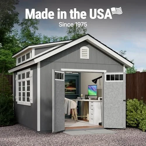 handy home products windemere 10×12 do it yourself wooden storage shed with floor, beige handy home products windemere 10×12 do it yourself wooden storage shed with floor, beige