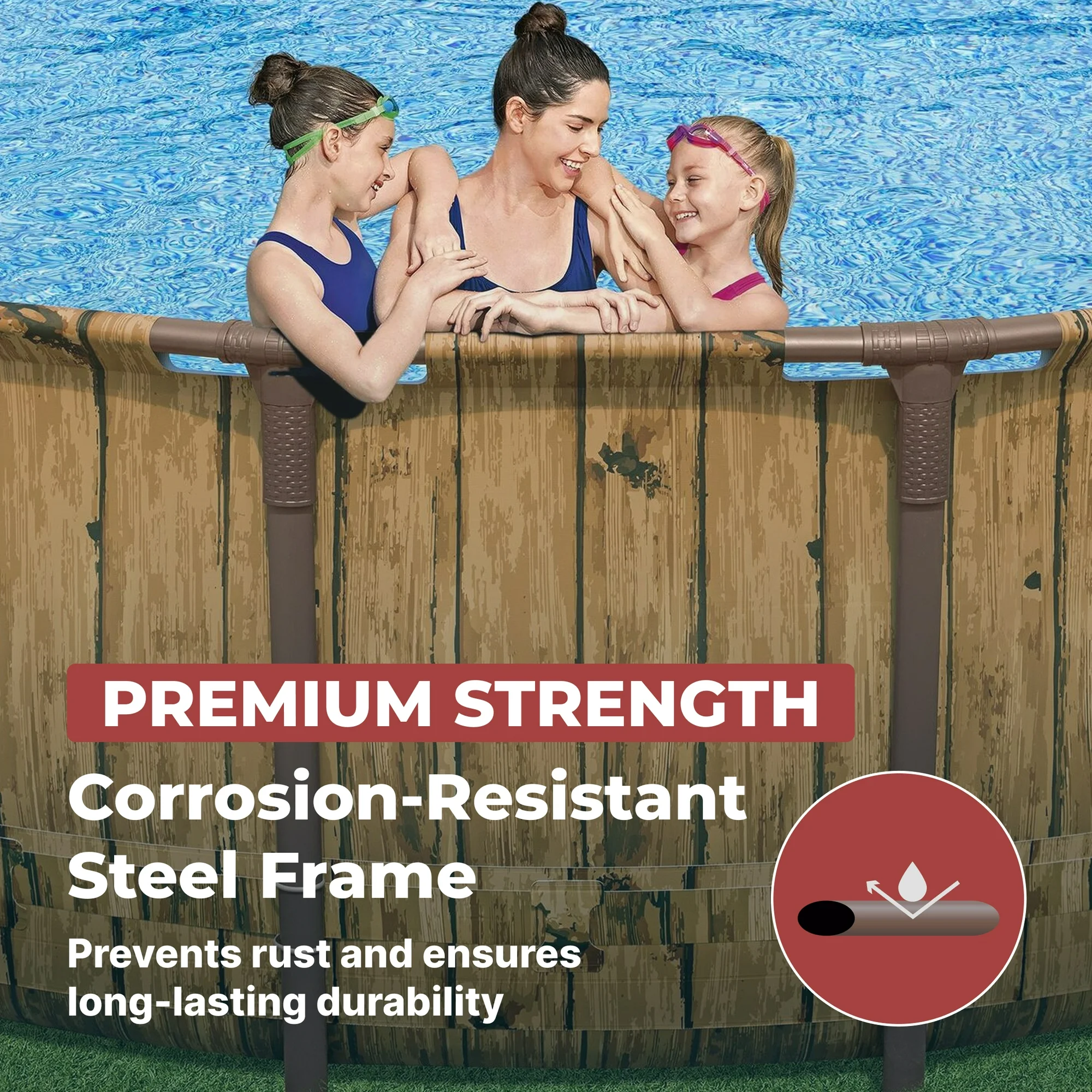 coleman power steel 22′ x 52″ round above ground swimming pool set coleman power steel 22′ x 52″ round above ground swimming pool set