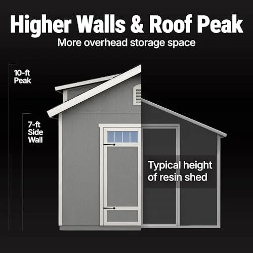 handy home products windemere 10×12 do it yourself wooden storage shed with floor, beige handy home products windemere 10×12 do it yourself wooden storage shed with floor, beige