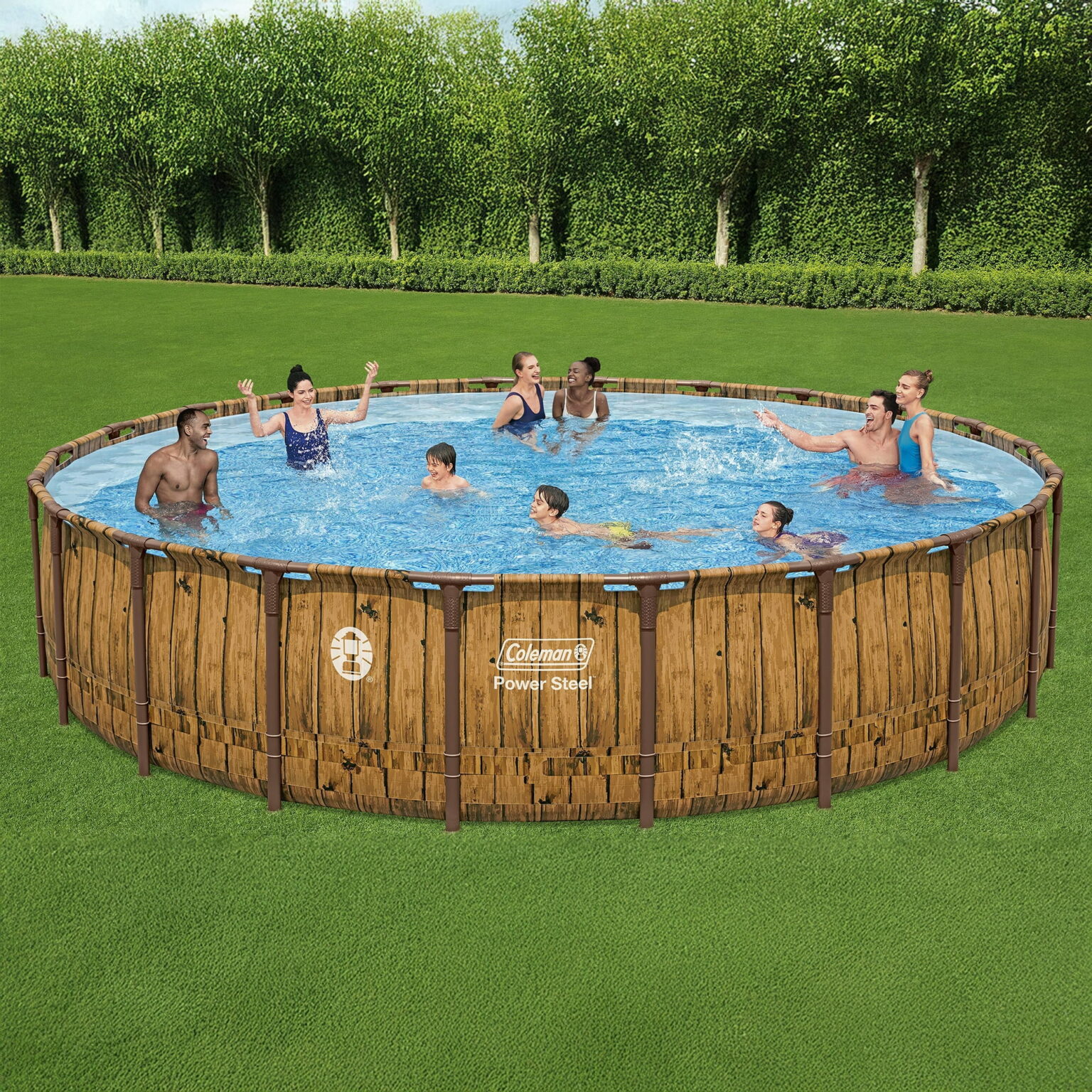 coleman power steel 22′ x 52″ round above ground swimming pool set coleman power steel 22′ x 52″ round above ground swimming pool set