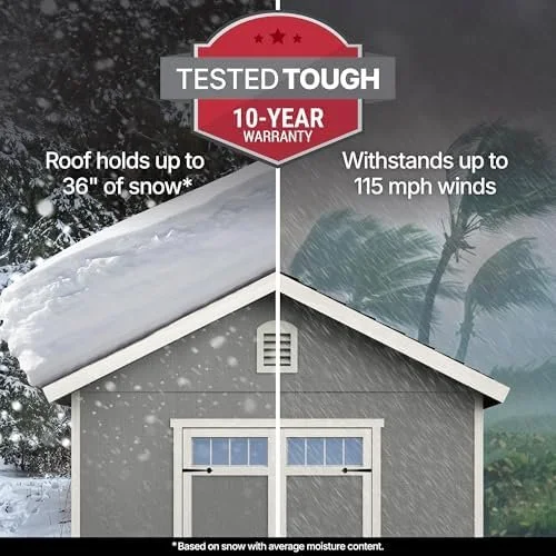 handy home products windemere 10×12 do it yourself wooden storage shed with floor, beige handy home products windemere 10×12 do it yourself wooden storage shed with floor, beige