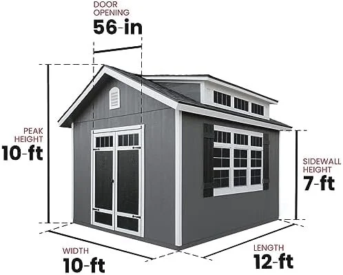 handy home products windemere 10×12 do it yourself wooden storage shed with floor, beige handy home products windemere 10×12 do it yourself wooden storage shed with floor, beige