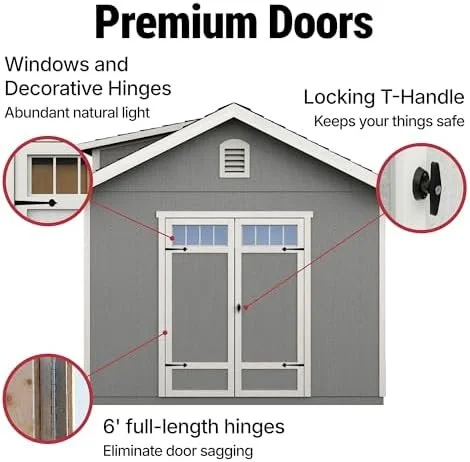 handy home products windemere 10×12 do it yourself wooden storage shed with floor, beige handy home products windemere 10×12 do it yourself wooden storage shed with floor, beige