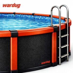 reinforced above ground frame swimming pool with ladder